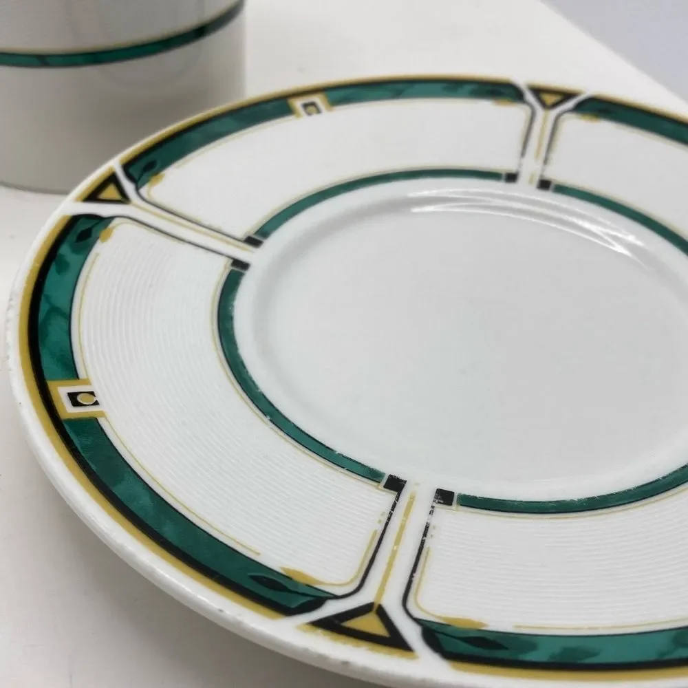 Vintage Lynns Fine China Cup & Flat-Bottom Saucer Sets (2)